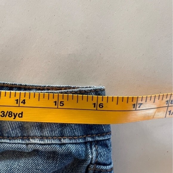 Flamingo Jeans Womens L‎ Mid Rise Straight Leg Rigid Denim Destroyed NWOT - Picture 9 of 12